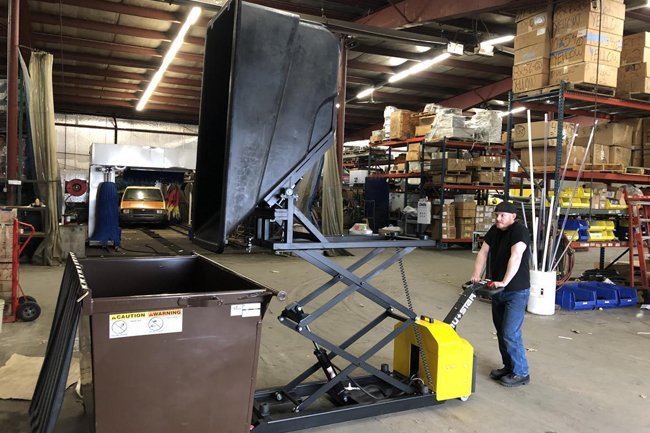 Extra-Duty PowerPusher™ positioned in warehouse environment, ready for operation