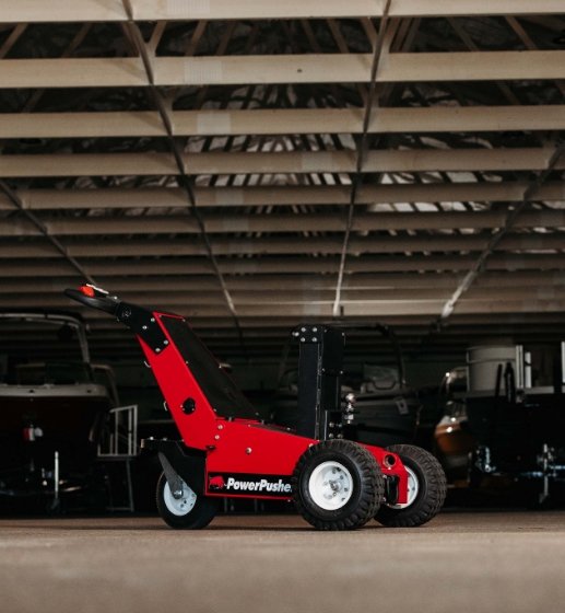 E-750 Trailer Mover™ front view showcasing compact electric-powered tug design