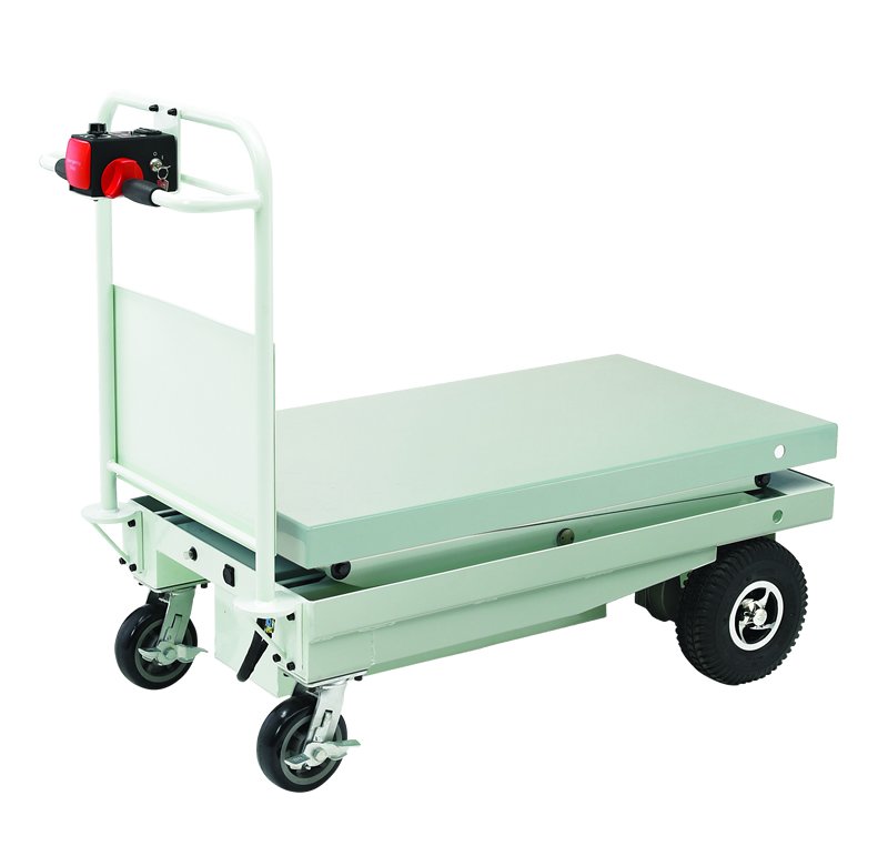 ET-105 Powered Lift Table™ used as a mobile workstation in a manufacturing facility