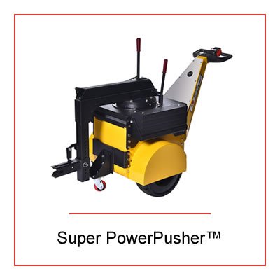 PowerPusher electric tug moving heavy equipment